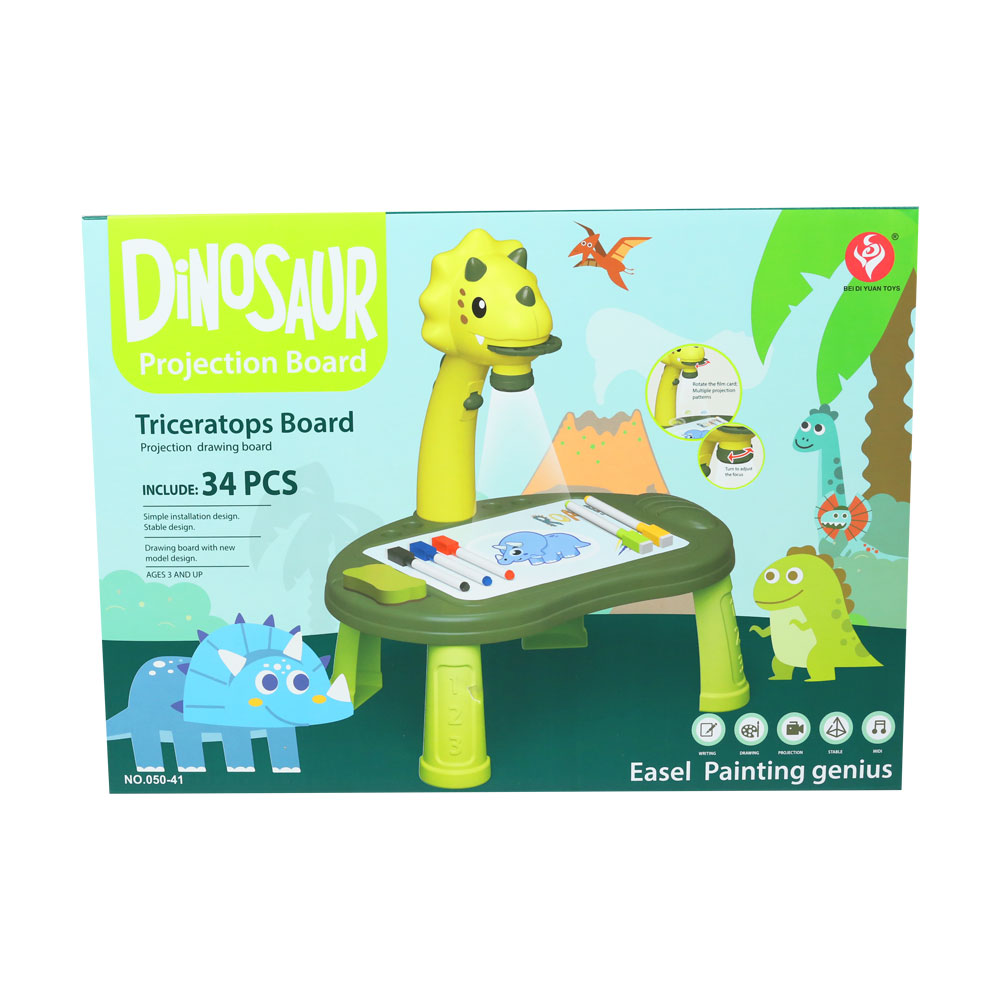 Bộ đồ chơi đèn chiếu khủng long vẽ hình