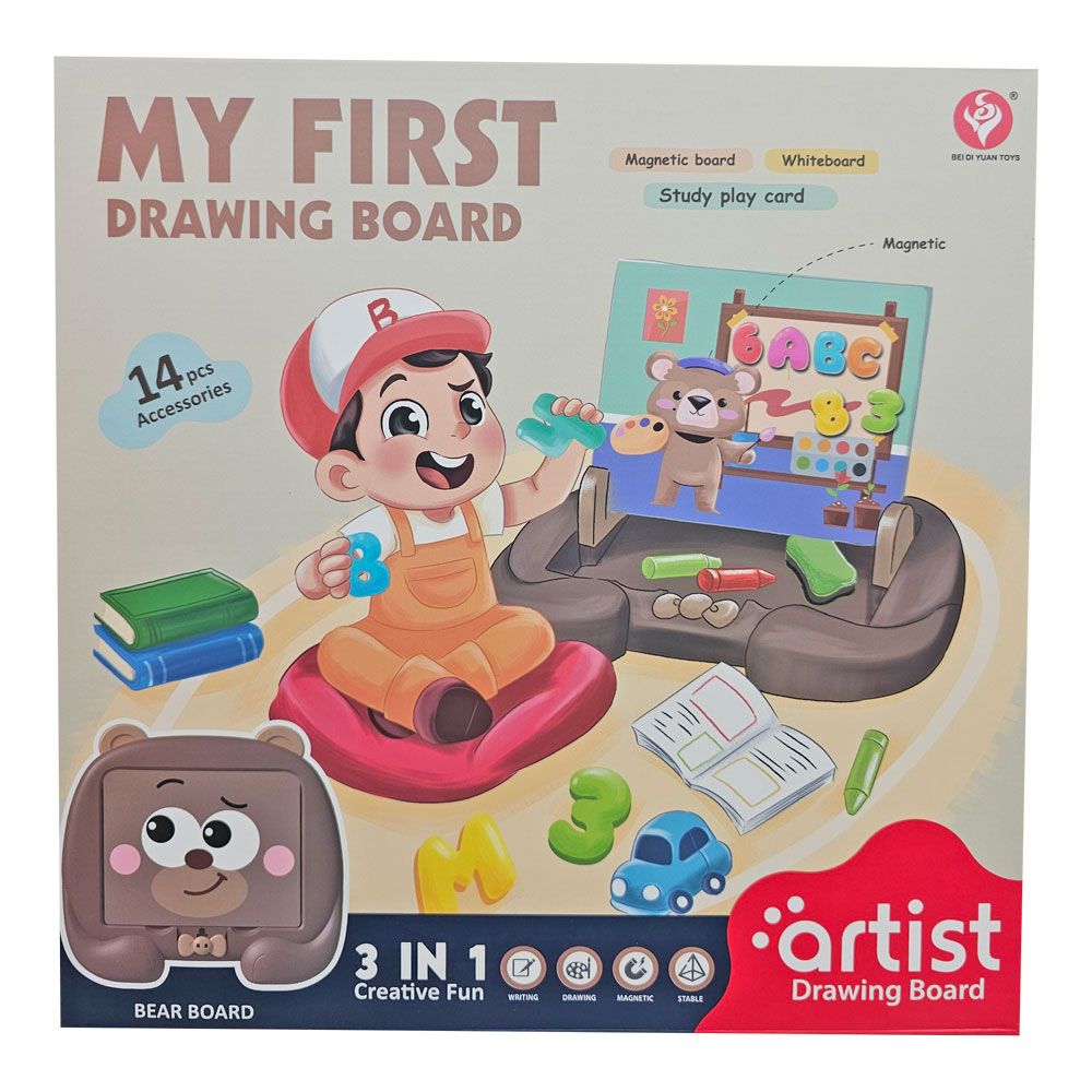 Đồ chơi bảng vẽ kèm bút lông và chữ số