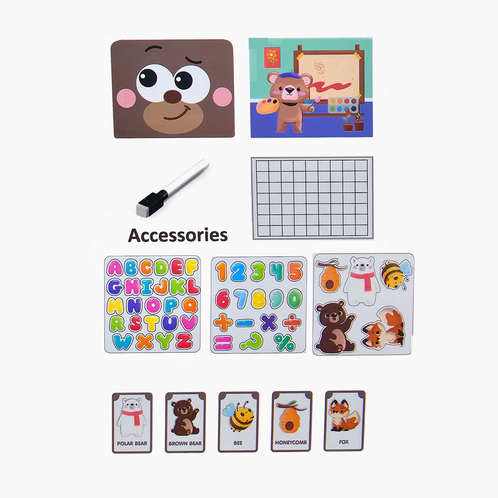 Đồ chơi bảng vẽ kèm bút lông và chữ số