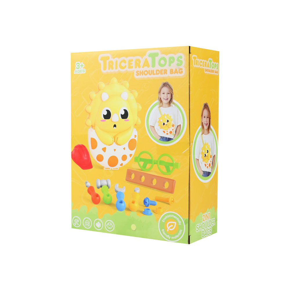 Đồ chơi dụng cụ dạng balo khủng long ba sừng