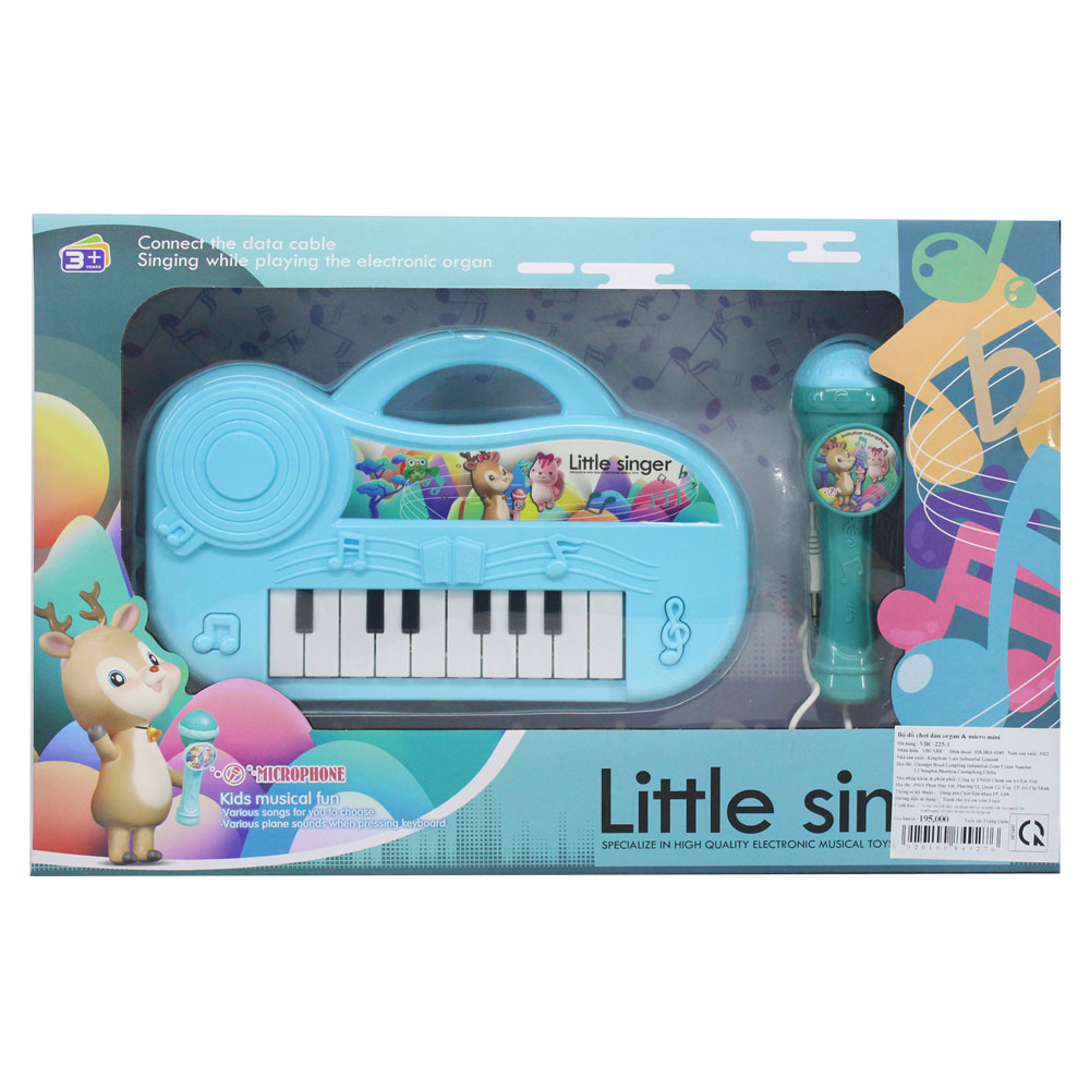 Bộ đồ chơi đàn organ & micro mini
