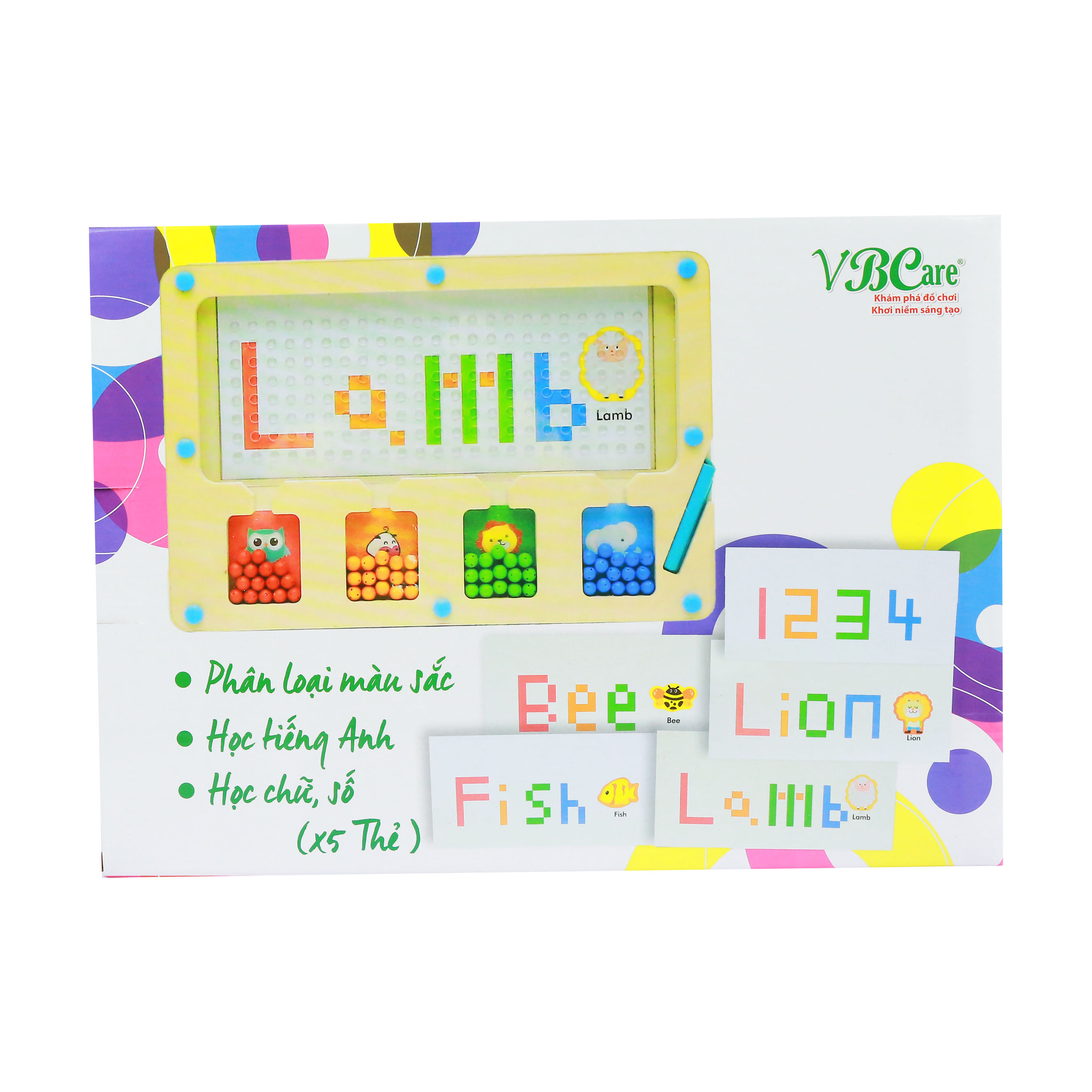 Đồ chơi phân loại màu sắc, học từ