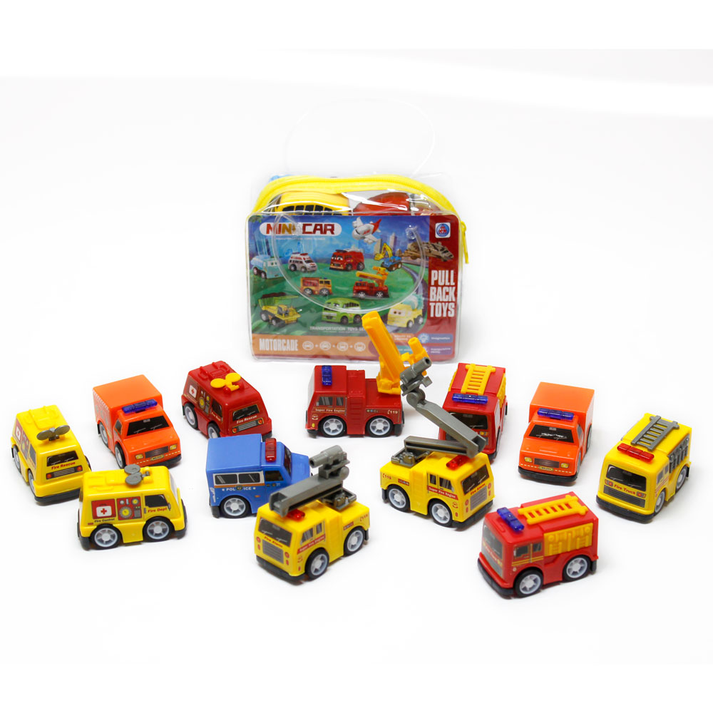 Bộ đồ chơi 12 xe cứu hỏa chạy trớn