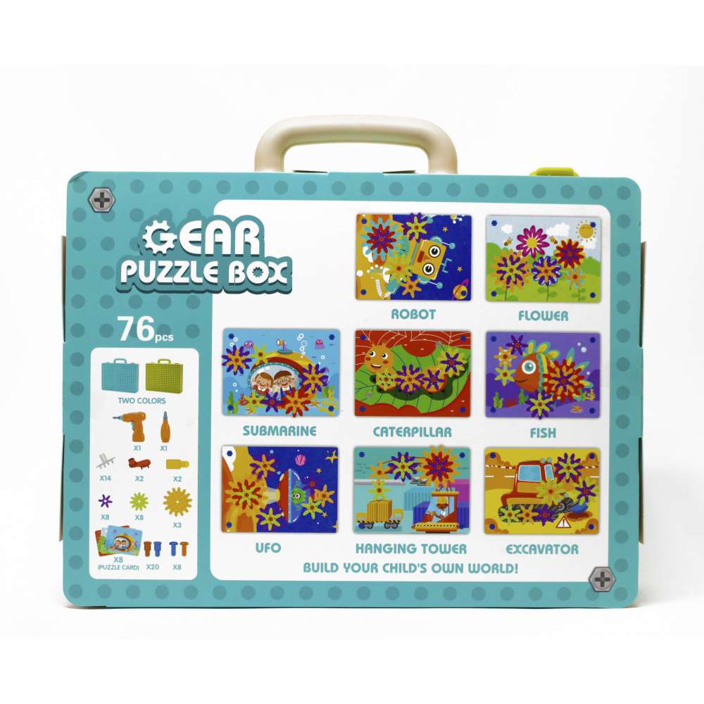 Đồ chơi xếp khối bánh răng 3D