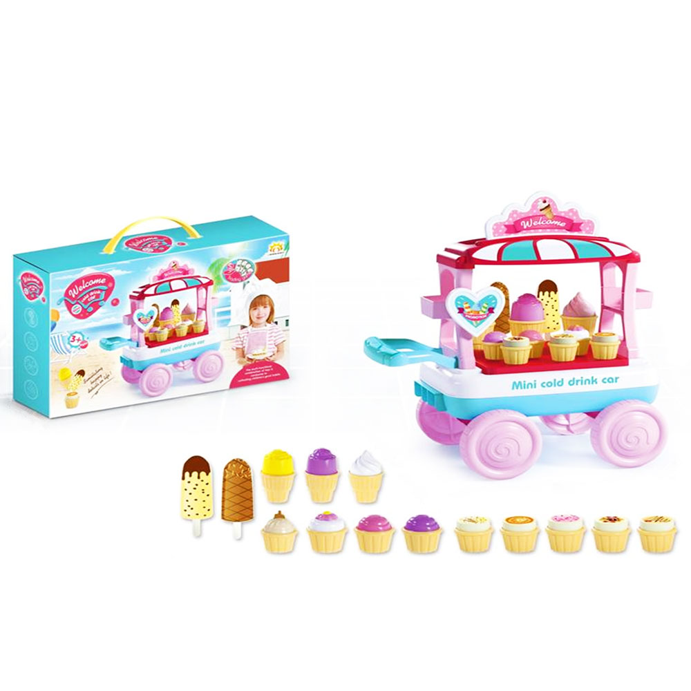 Đồ chơi xe đẩy bán kem ko pin