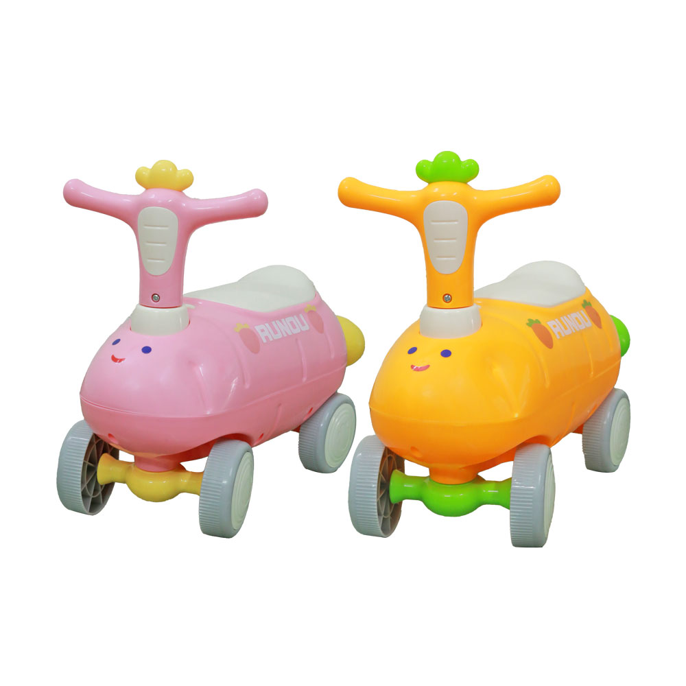 Đồ chơi xe chòi chân hình củ cà rốt có đèn