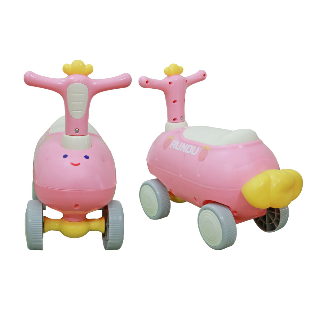 Đồ chơi xe chòi chân hình củ cà rốt có đèn