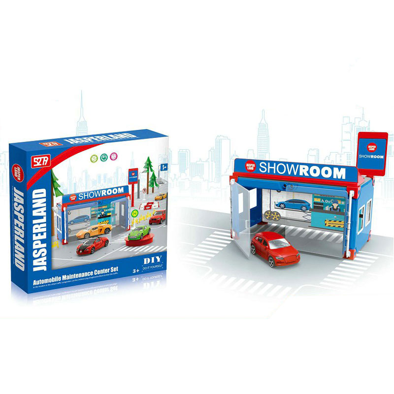 Bộ đồ chơi lắp ráp gara mô hình xe