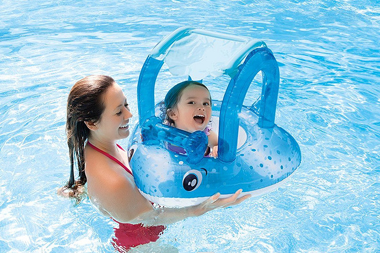 Phao bơi Intex xỏ chân cá đuối xanh