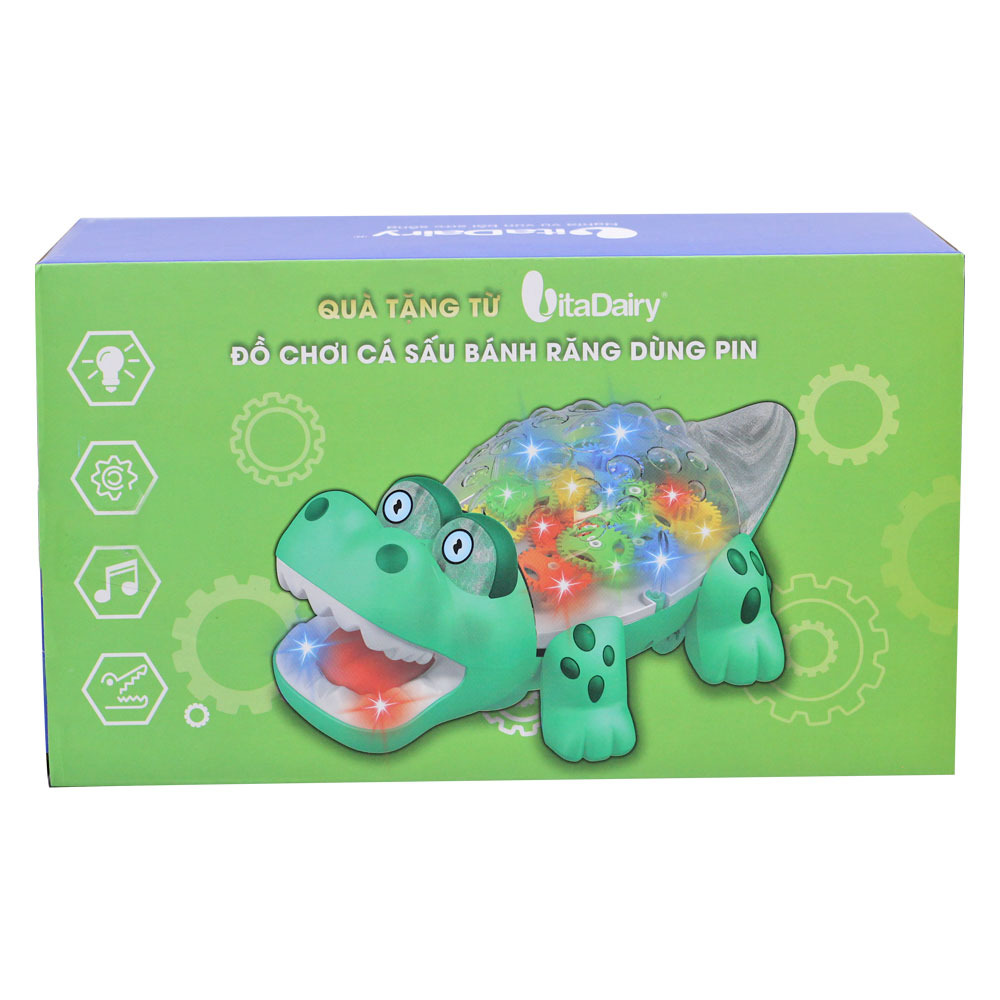 Đồ chơi cá sấu bánh răng có nhạc