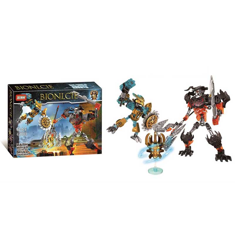 ĐỒ CHƠI ROBOT LẮP GHÉP-BỘ ĐÔI CHIẾN BINH SKULL MAKER -GRINDER