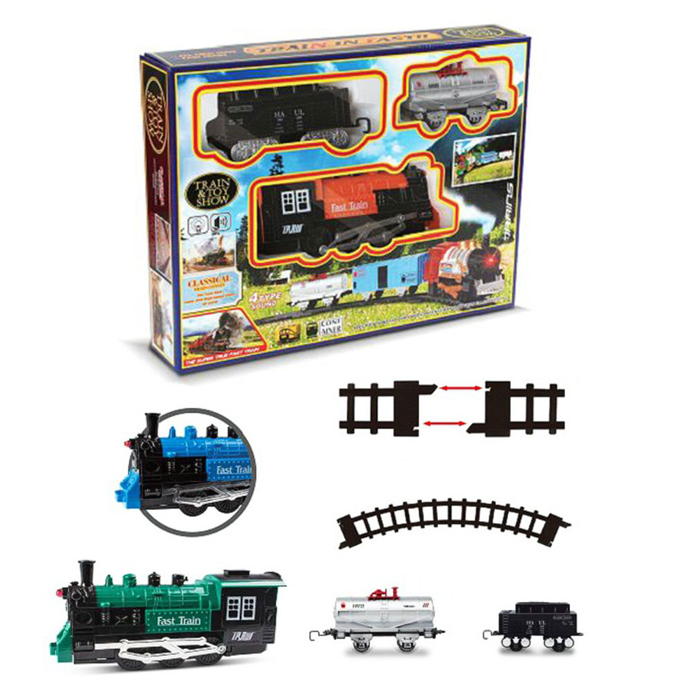 Bộ đồ chơi mô hình đoàn tàu dùng pin