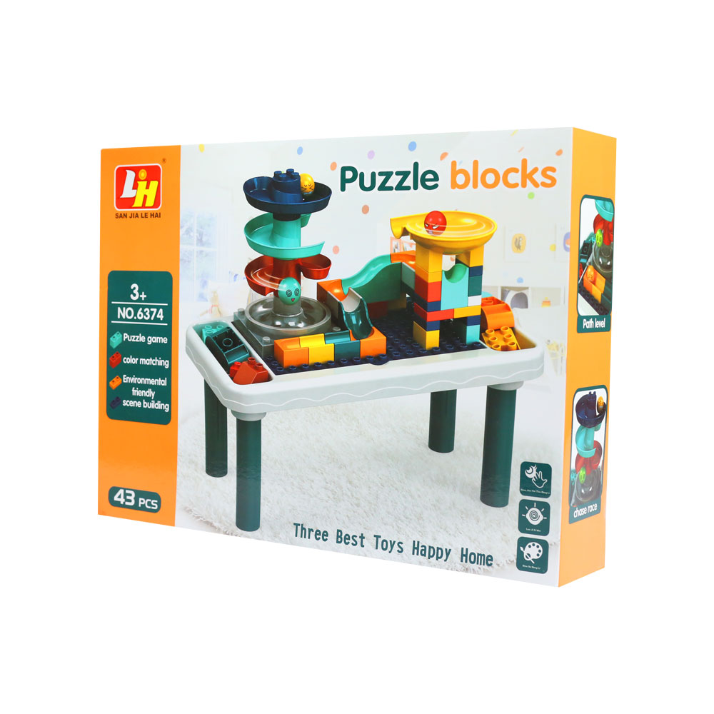 Bộ đồ chơi bàn học kèm 43 khối xếp hình