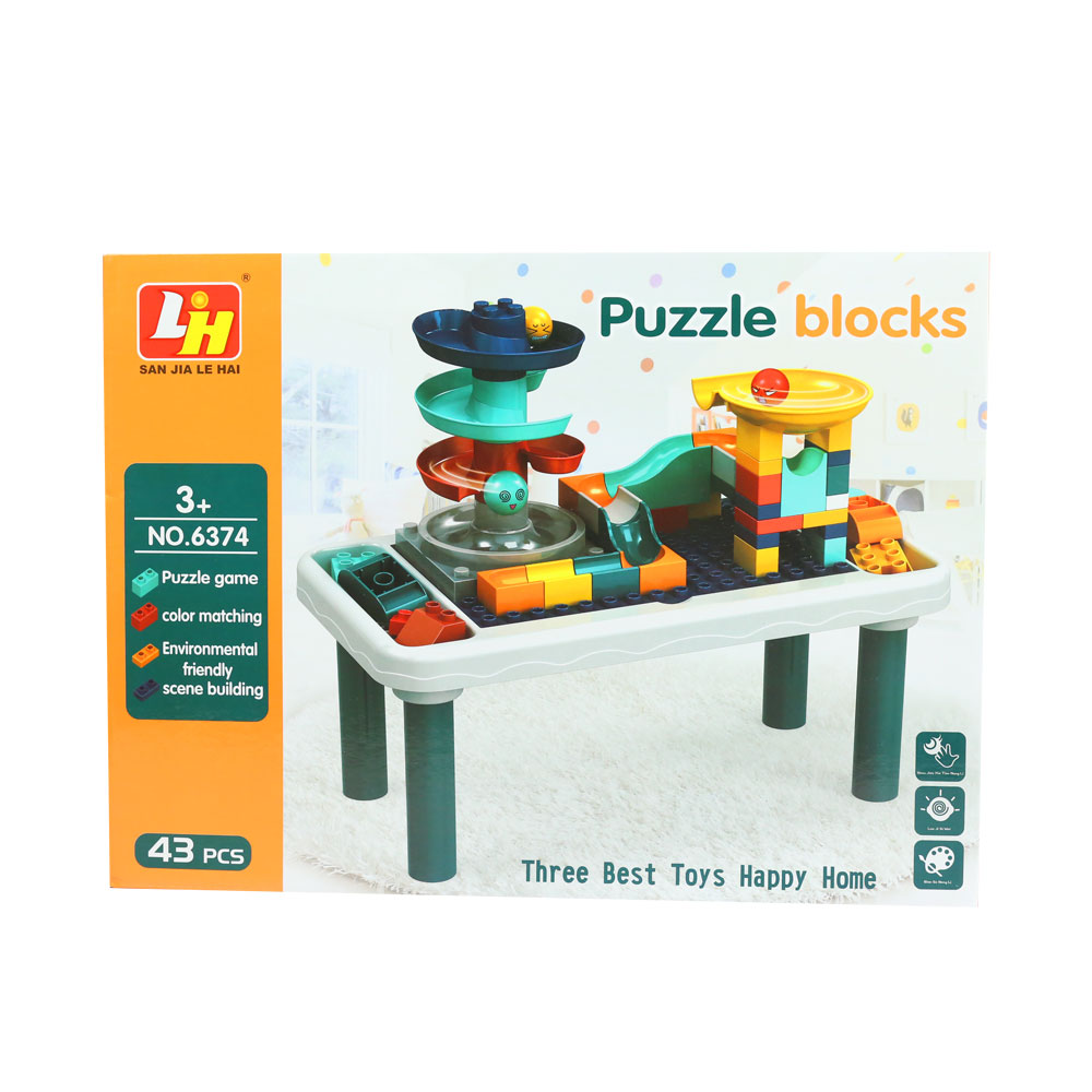 Bộ đồ chơi bàn học kèm 43 khối xếp hình
