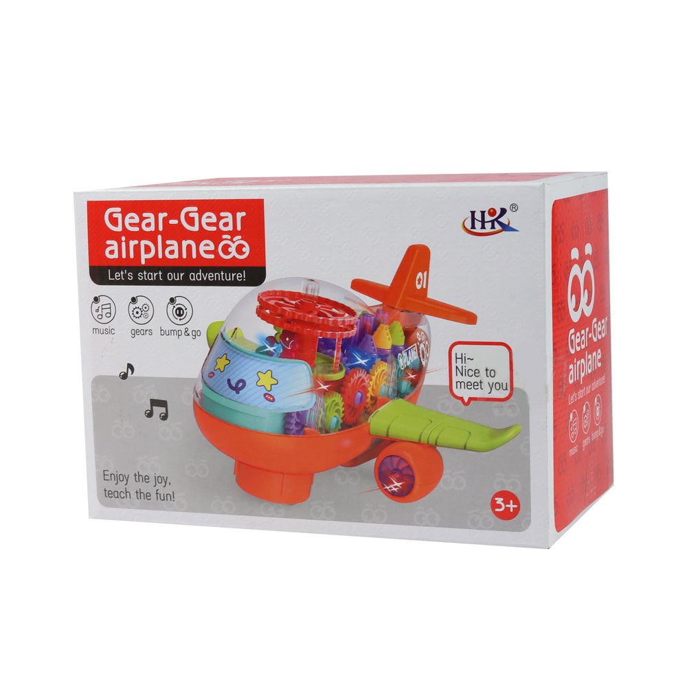 Đồ chơi máy bay bánh răng có đèn nhạc