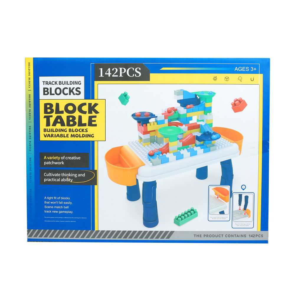 Bộ đồ chơi bàn học kèm 142 khối xếp hình