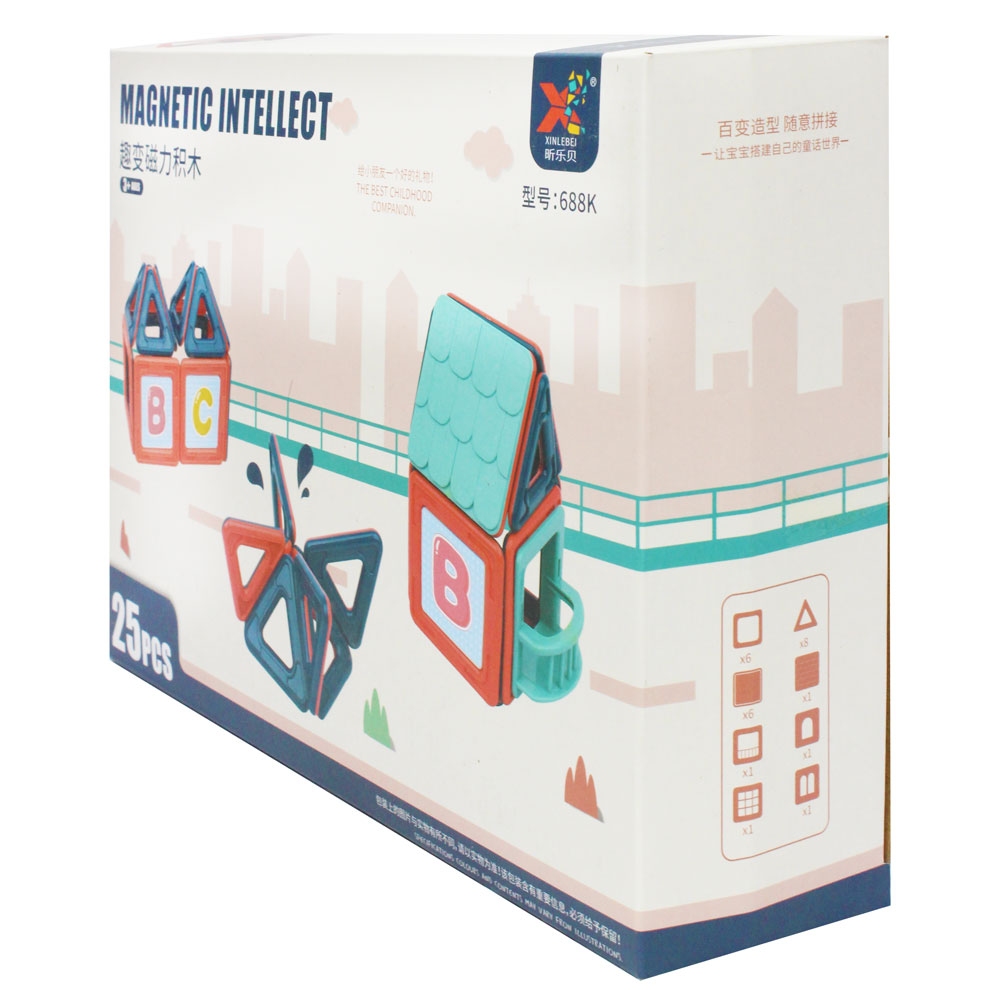 Đồ chơi xếp hình nam châm 25 miếng