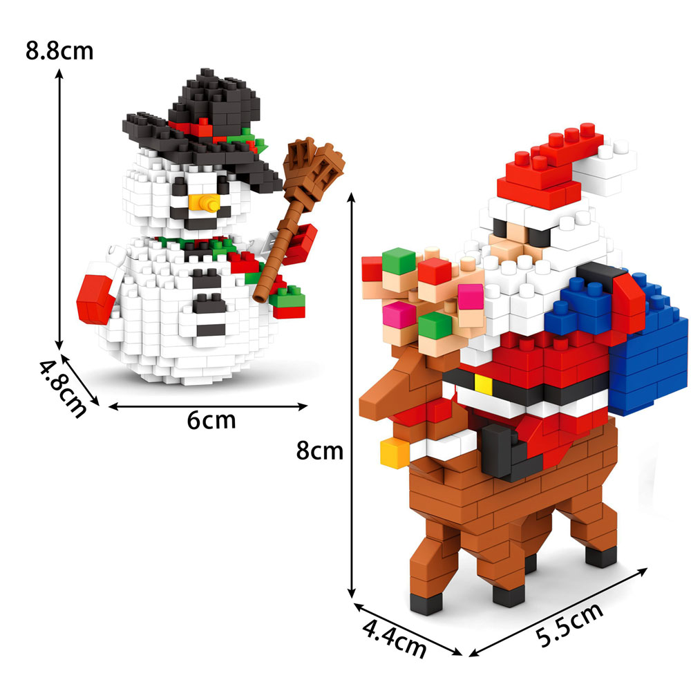 Bộ đồ chơi xếp khối người tuyết- ông già Noel