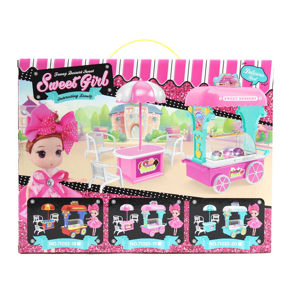 Đồ chơi xe bán thức ăn có đèn, nhạc