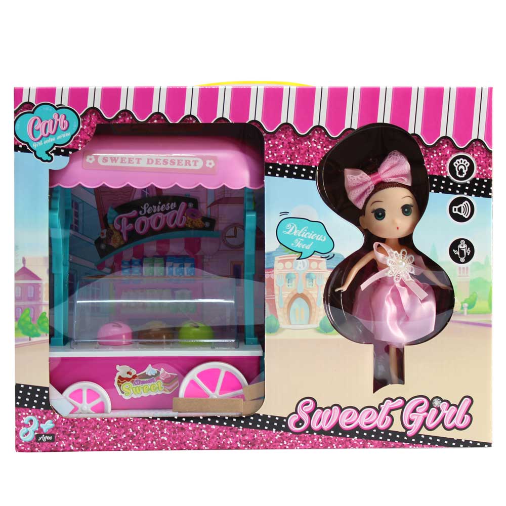 Đồ chơi xe bán thức ăn có đèn, nhạc