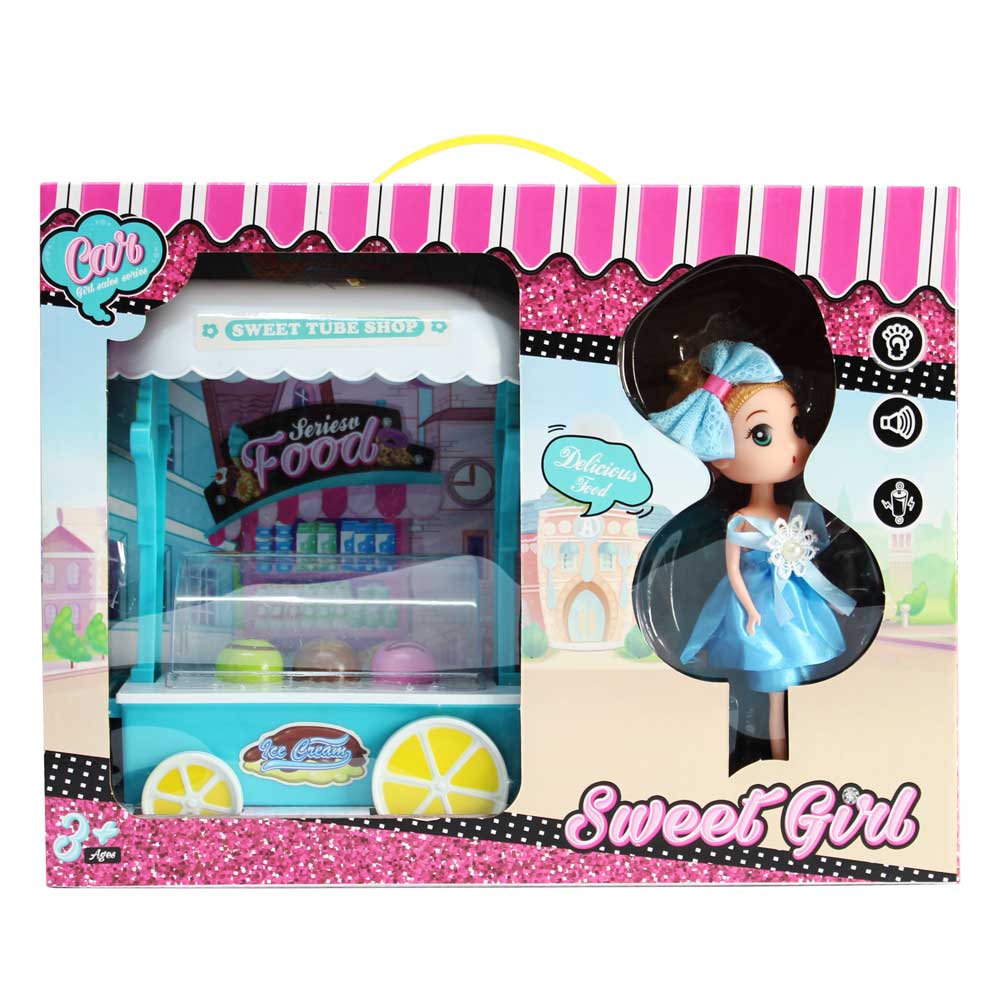 Đồ chơi xe bán thức ăn có đèn, nhạc