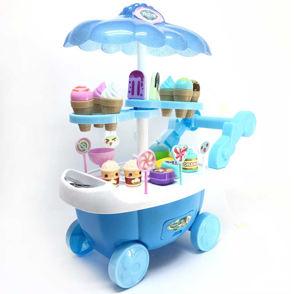 Đồ chơi xe đẩy bán kem đa năng