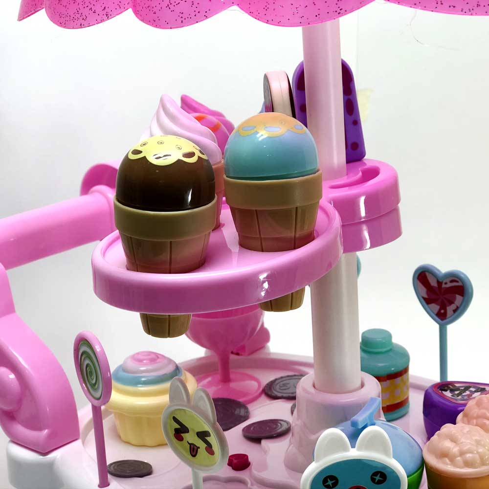 Đồ chơi xe đẩy bán kem đa năng