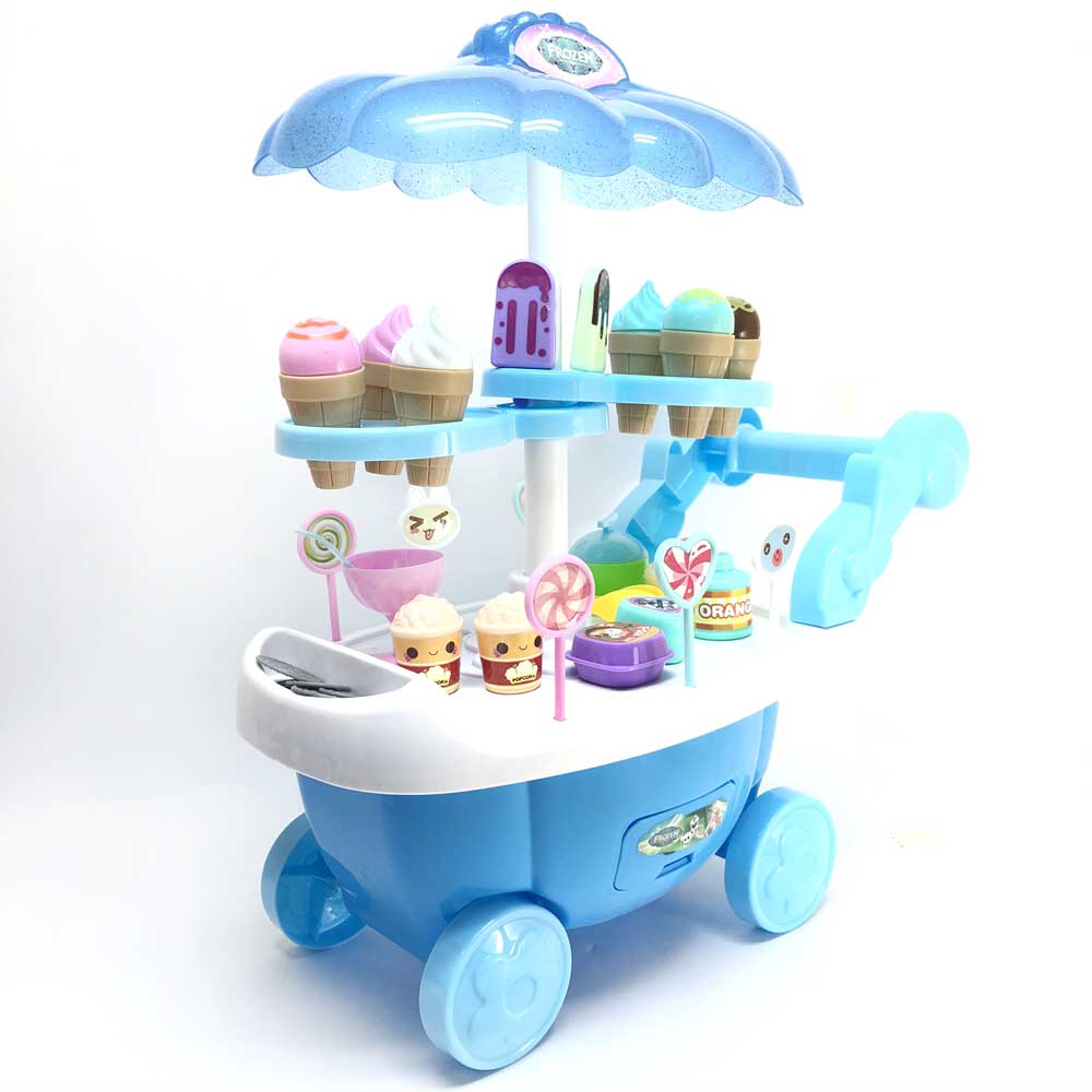Đồ chơi xe đẩy bán kem đa năng