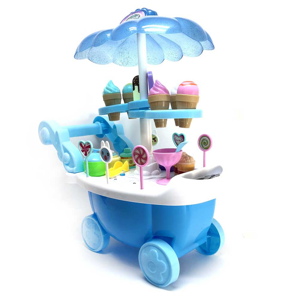 Đồ chơi xe đẩy bán kem đa năng