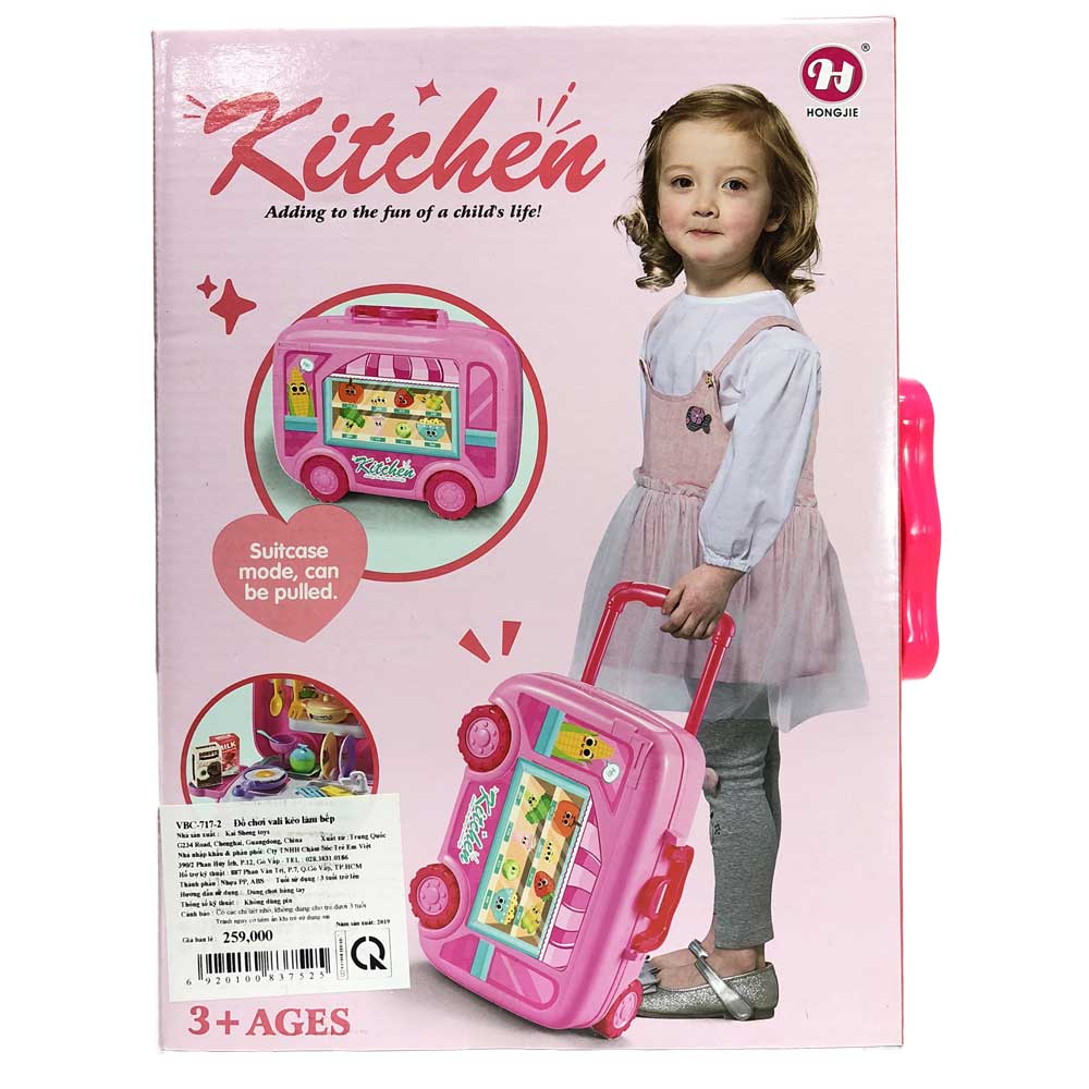 Đồ chơi vali kéo làm bếp