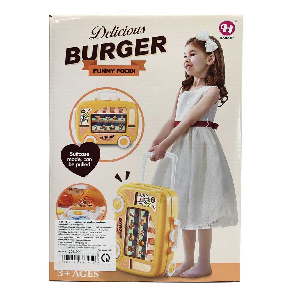 Đồ chơi vali kéo bán hambuger