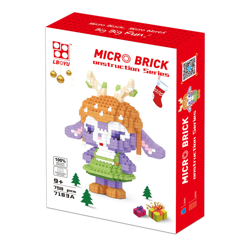 Đồ chơi xếp khối tuần lộc Noel