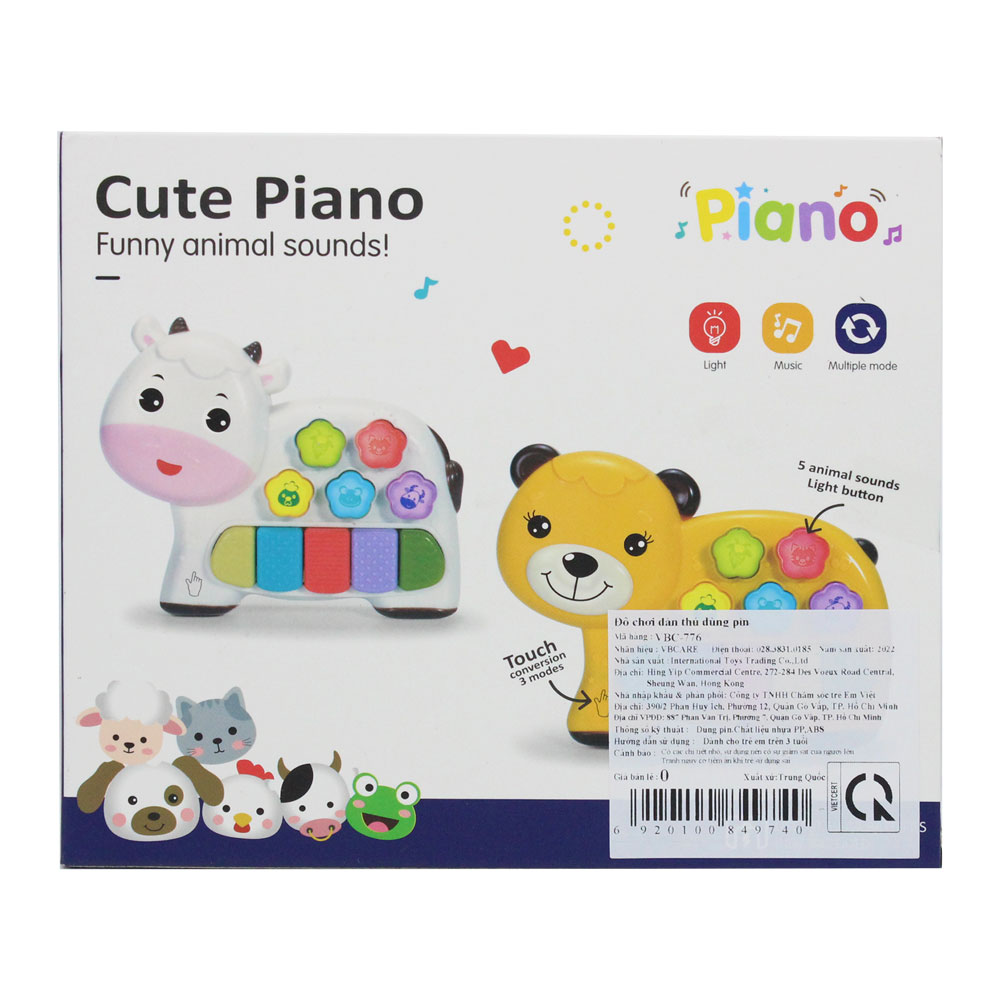 Đồ chơi đàn thú dùng pin