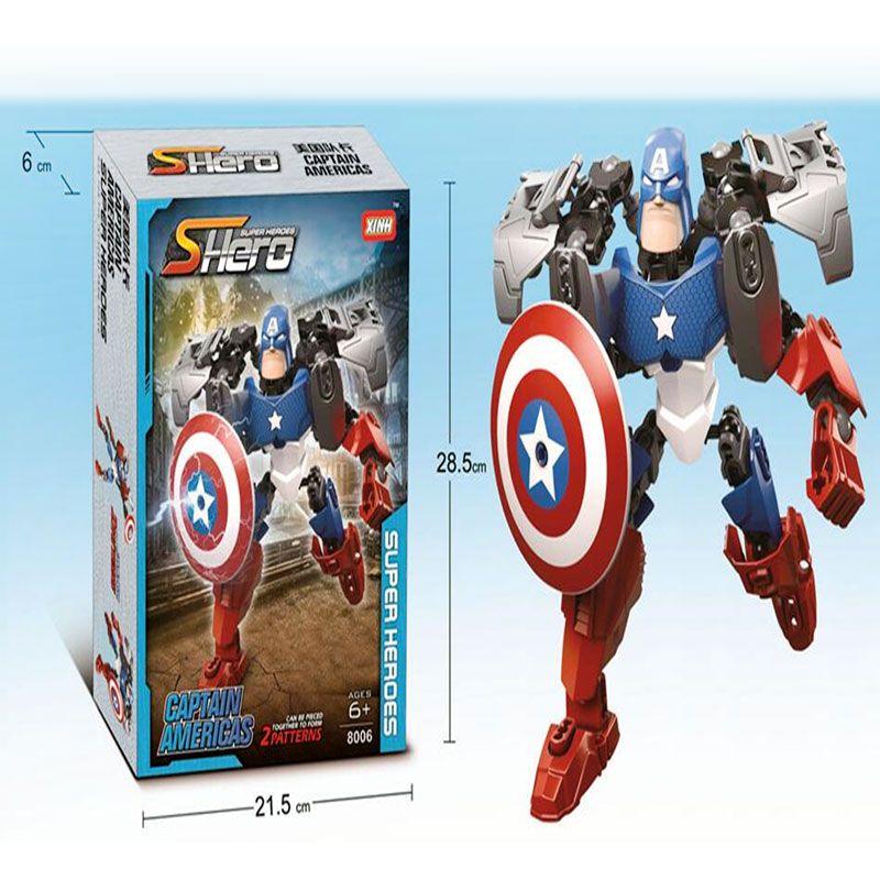 ĐỒ CHƠI ROBOT LẮP GHÉP-CHIẾN BINH CAPTAIN AMERICA