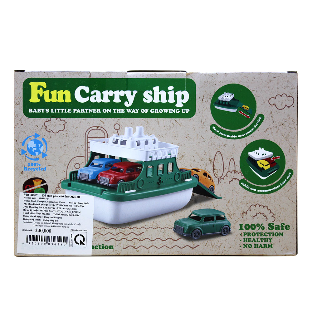 Đồ chơi phà  chở ôtô OKKID