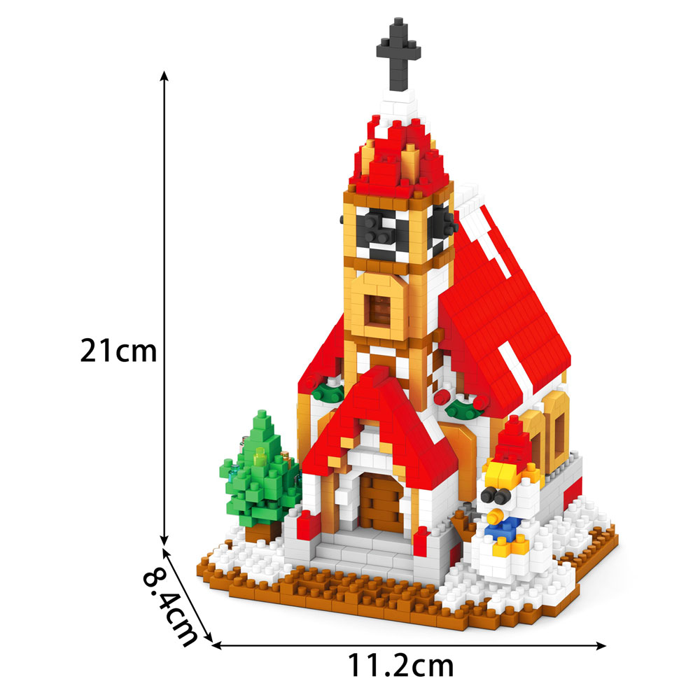 Đồ chơi xếp khối thánh đường Noel