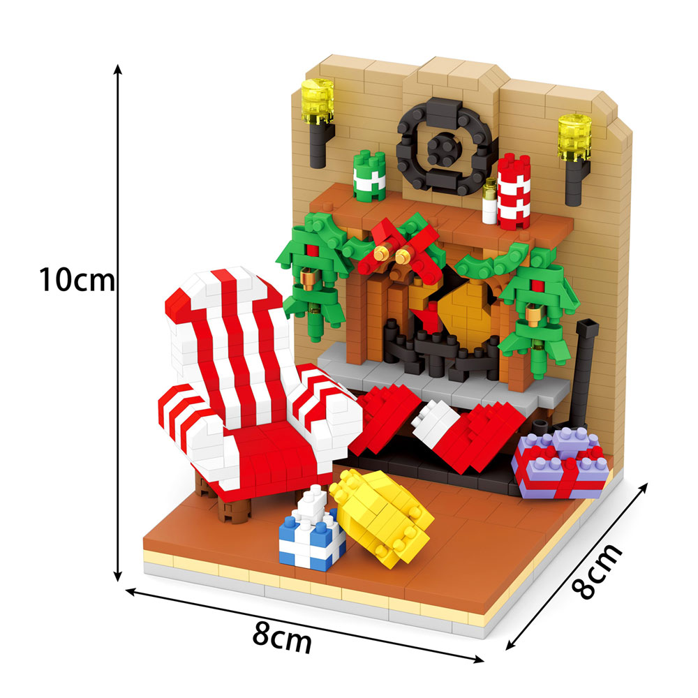 Đồ chơi xếp khối căn phòng Noel