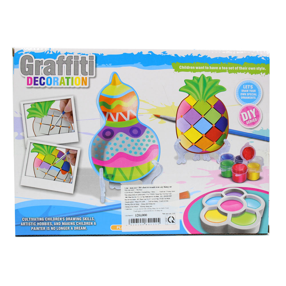 Đồ chơi tô tranh trái cây bằng sứ
