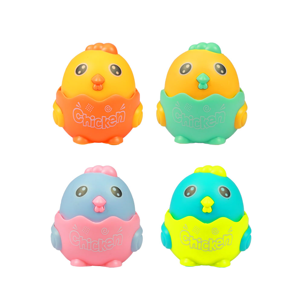 Hộp đồ chơi 12 chú gà ấn cót