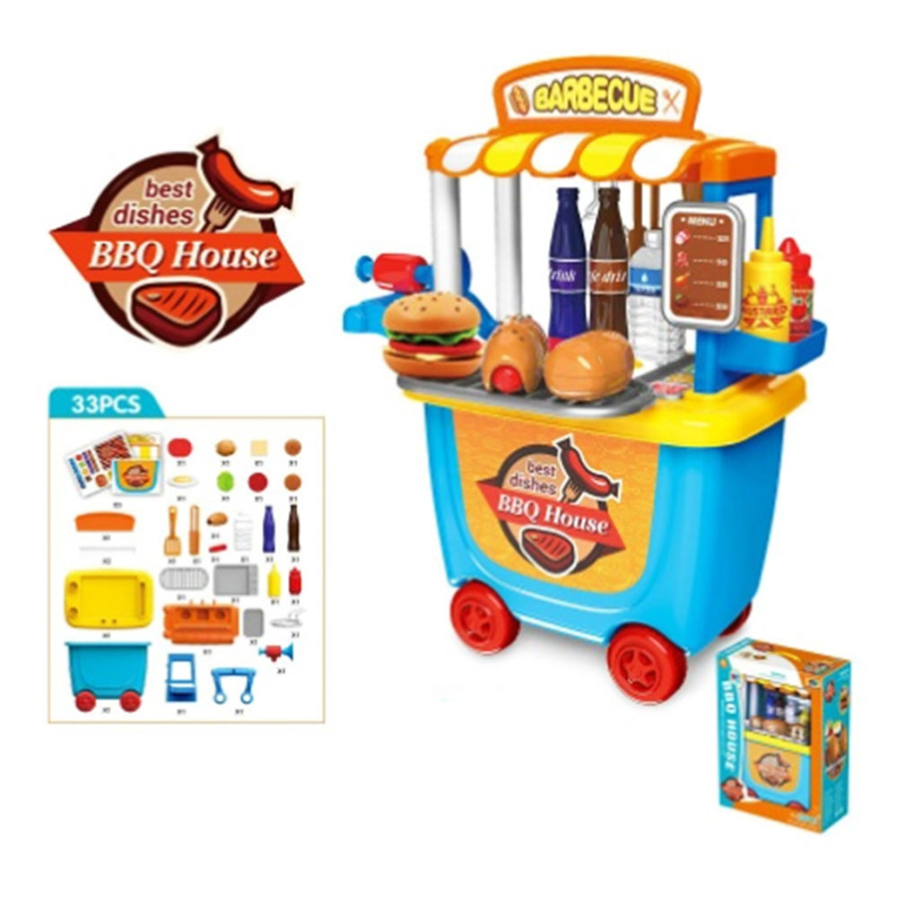 Đồ chơi xe đẩy tiệc nướng BBQ