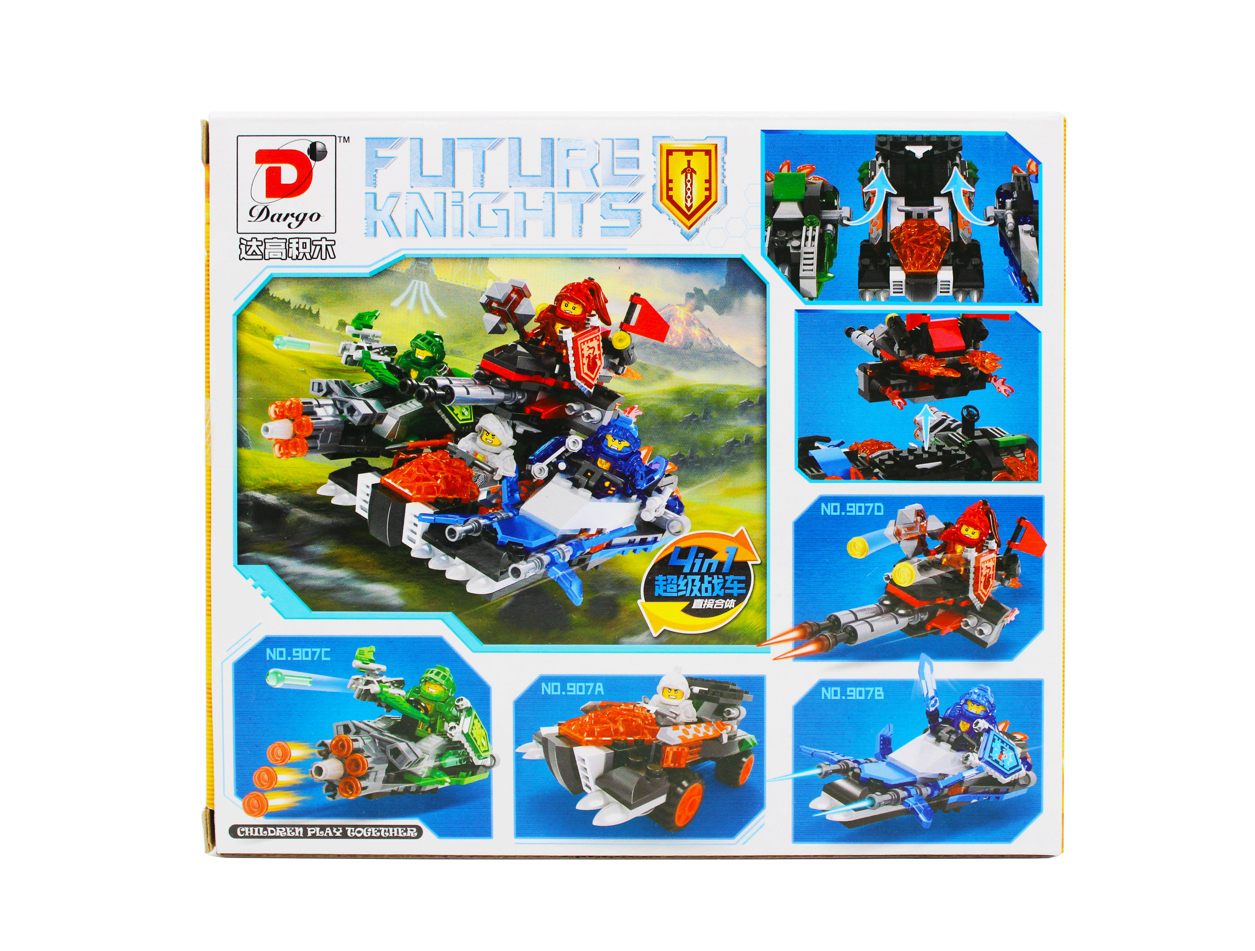 Bộ đồ chơi lắp ghép chiến binh 4 mẫu