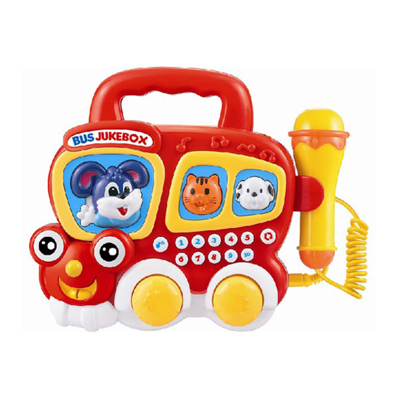 Đồ chơi xe bus kèm mic dùng pin