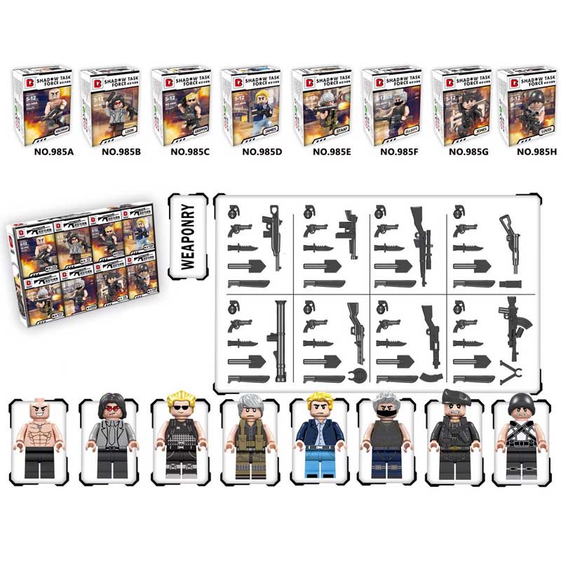 Đồ chơi xếp khối chiến binh mini (Combo 8 Hộp)