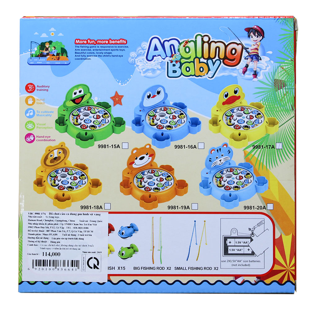 Đồ chơi câu cá dùng pin hình vịt vàng