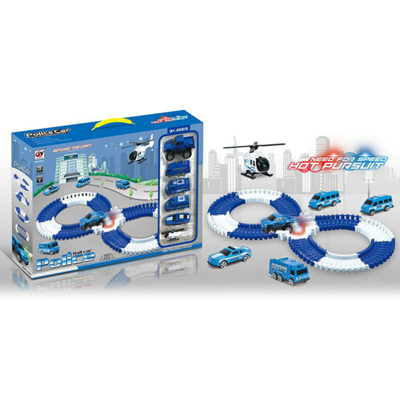 Đồ chơi mô hình đường đua cảnh sát dùng pin