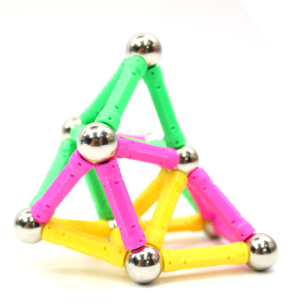 Đồ chơi xếp khối nam châm 3D 48M