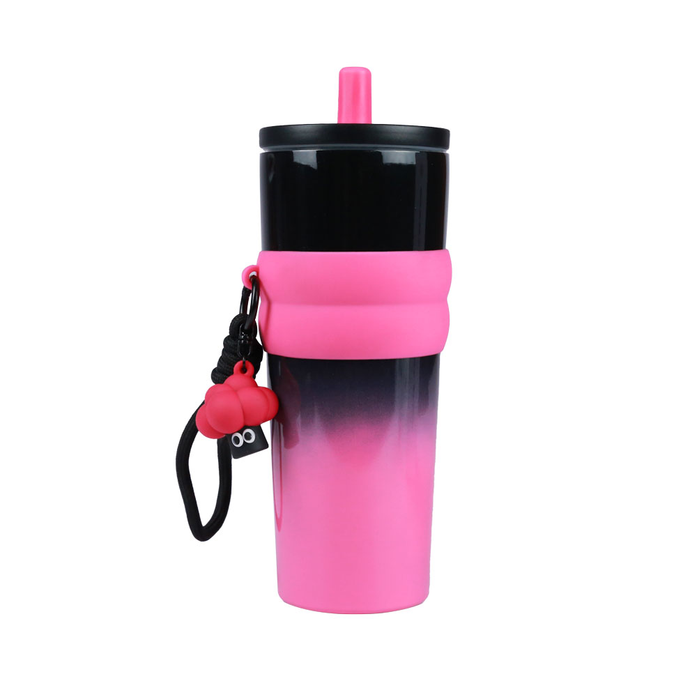 Ly giữ nhiệt cao câp inox 316 kèm móc khoá, ống hút 710ml