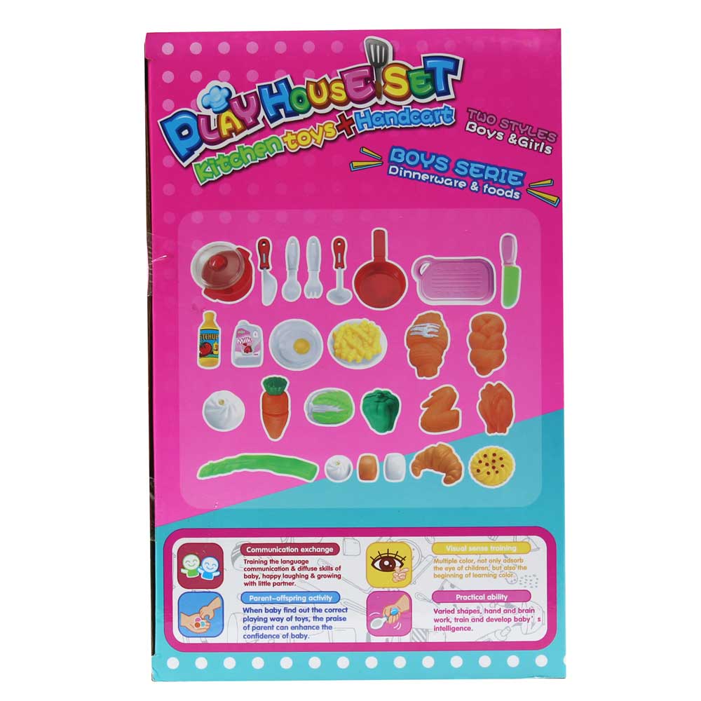 Đồ chơi nhà bếp dùng pin kèm xe đẩy 