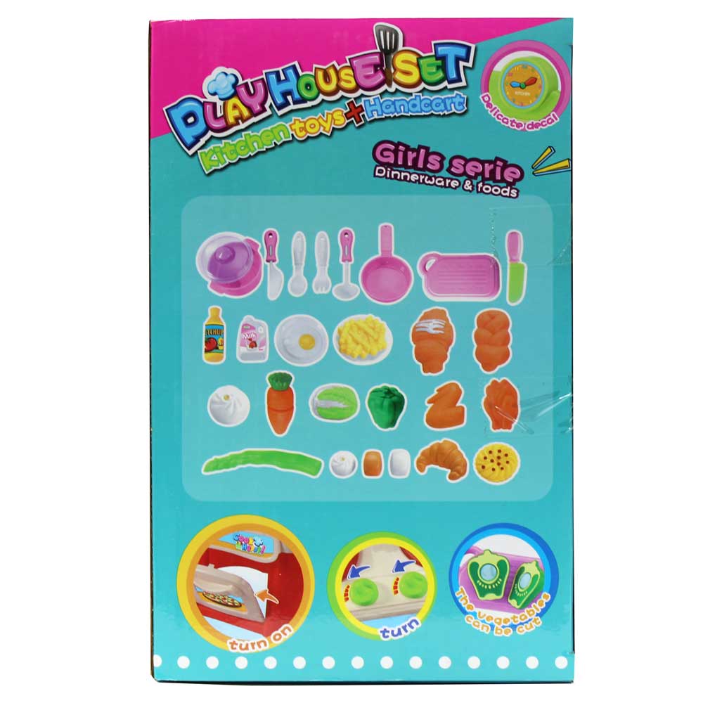 Đồ chơi nhà bếp dùng pin kèm xe đẩy 