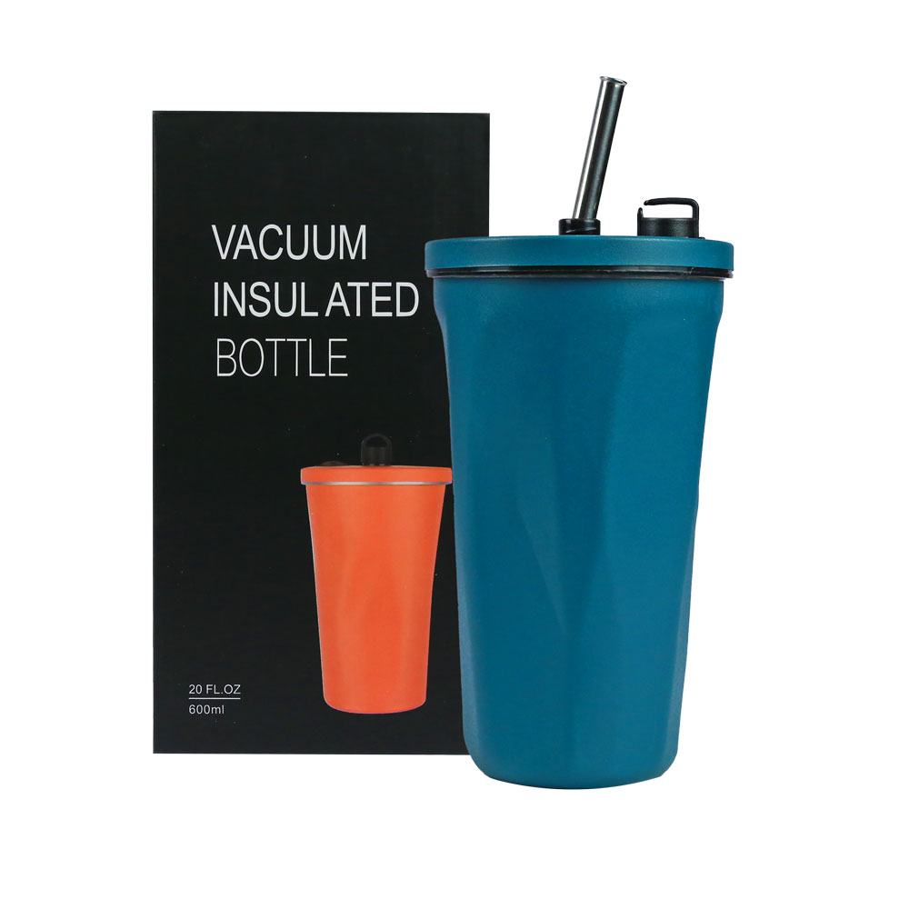 Ly giữ nhiệt inox 304 kèm ống hút 600ml